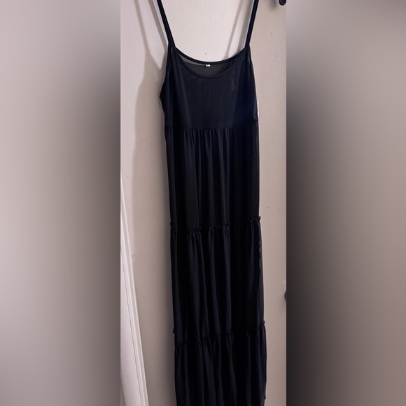 Black Sheer Tier Tank Dress - Picture 3 of 3
